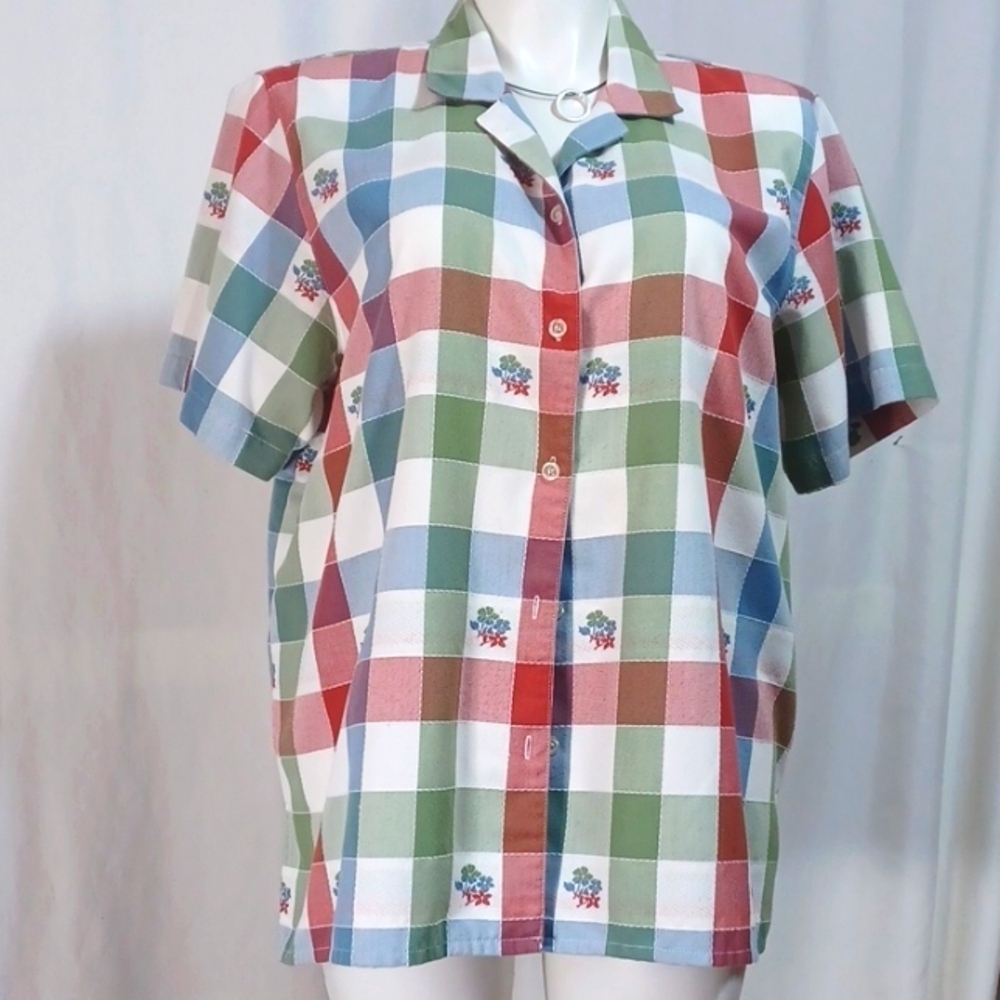 ALFRED DUNNER WOMENS TOP SIZE  20W IN A BEAUTIFUL POLYESTER COTTON BLEND 😍 ❤️ ♥